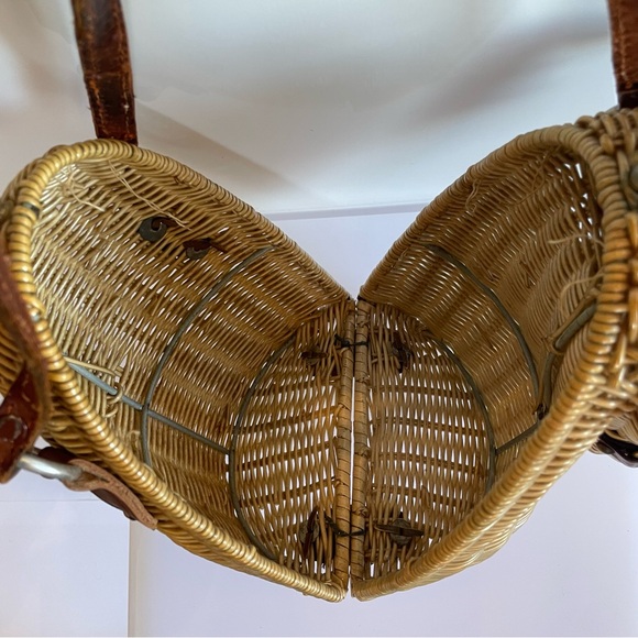 Vintage 70’s Marcus Brothers Wicker Horse Head Handbag Purse - Picture 10 of 11